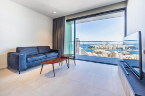 18th floor luxury apartment with common pool in the prestigious Mercury Towers by renowned Zaha Hadid Architects